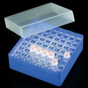 Mikro- és cryocső tartó, 8x8, kék