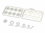 Lapos tető kör alakú nyilásokkal, koncentrikus gyűrűkkel, WNB/WNE 29,45 típushoz vízfürdőhöz