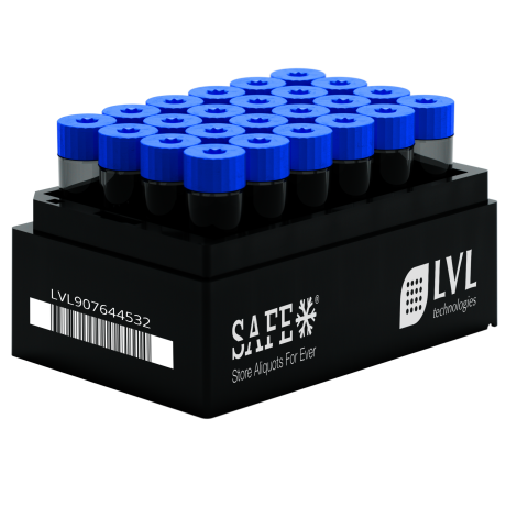 XXLX8000 csövek csavaros kupakkal rackben