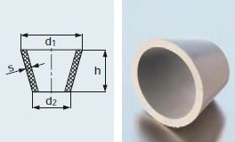 Rubber cone for filtering (Duran)