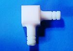 PTFE Connector, Right Angle, Push Fit, Arm ? 6.8mm, Bore 3