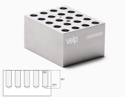 Alumínium blokk 20 db 2 ml-es mikrocsőhöz, A típus