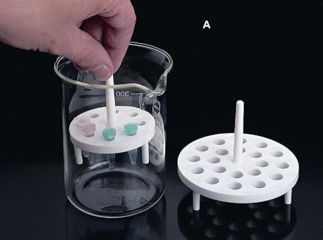 Circular microtube incubation rack