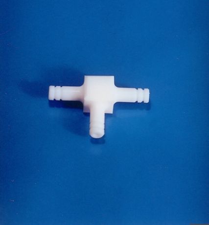 T-shaped, push fit Teflon tube connector
