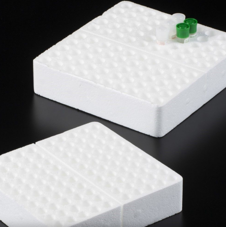 Hungarocell tartó fedél nélkül fagyasztáshoz mikro- és kriocső számára