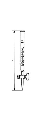 Büretta, egyenescsapos, B-jelű, Schellbach csíkkal