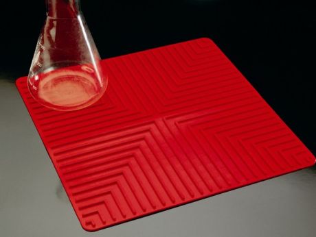 Silicone pad with non-slip surface, red