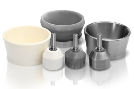 Mortar and pestle for RM 200 device