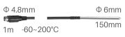 Pt1000, robusztus hőmérséklet érzékelő, 1 m (-40…+200) °C