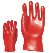Sav-, lúg- és benzinálló kesztyű, piros, vékony, 270 mm hosszú, 10-es méretű, 1 pár
