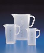 Mérőpohár füllel, PP, magas, 3.000 ml, domború beosztással