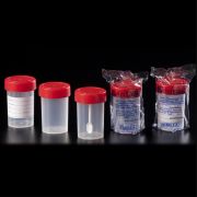 Mintatartó edény, 60 ml, PP, egyesével csomagolva, címkézett, aszeptikus, 750 db/csomag