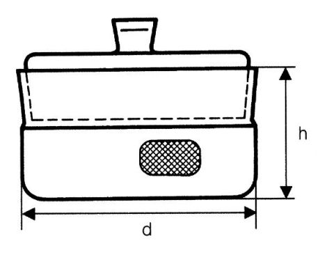 Weighing bottle with ground lid, low or tall form
