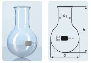 Round bottom flask, 6000 ml, wide neck, made of Duran glass