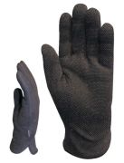 Pamut kesztyű csúszásgátlóval, fekete, 7-es méret, 1 pár