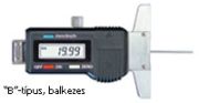 Gumiabroncs borda-mélységmérő, balkezes, digitális