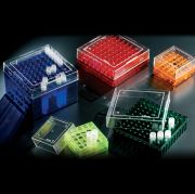 Cryocsőtartó doboz, PC, 81 férőhelyes, kék