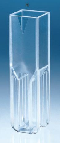 H-típus, UV-cuvette,semi-micro, 1,5 - 2,5 ml