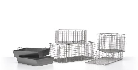 Stainless steel wire baskets for HX-type SYSTEC autoclaves