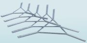 Wire triangle without porcelain tube, side size 40 mm