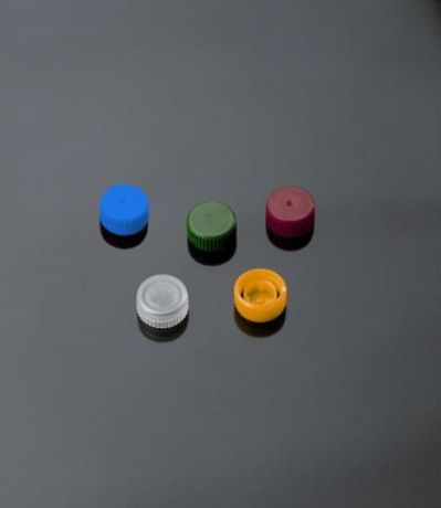 Caps for the aforementioned tubes, in various colors