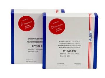 Quantitative ash-free filter papers that are firm even when wet