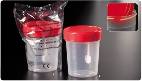 Mintatartó edény 120 ml-es, piros színű csavaros kupakkal, kanállal is