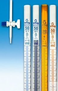 Büretta, egyenescsapos, B-jelű, Schellbach csíkkal