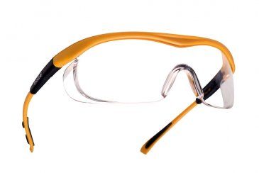 Safety glasses, TARGA, with saffron frame, clear water