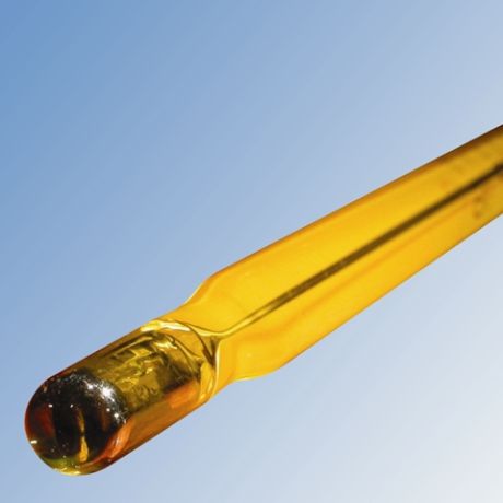 Laboratóriumi bothőmérő higany töltettel, finomosztású