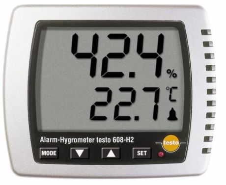 TESTO 608-H1 és 608-H2 típusú páratartalom- és hőmérsékletmérő