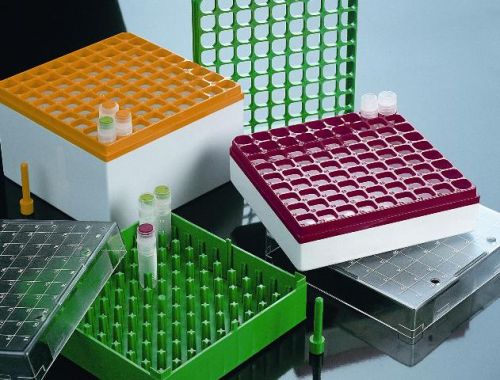 Kriocső tartódoboz levehető, átlátszó tetővel, több színben