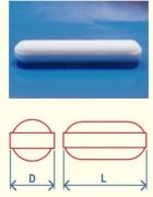 PTFE Stirrer Bar, Plain, 12 x 4.5mm
