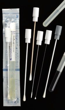 Transzport táptalaj, steril, címkés, mintavevő vattapálcával, Covid-19-hez is!