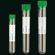 Kémcső, PS, zöld kupakkal, 11 ml, 16x100 mm, 500 db/csomag