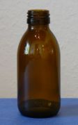 Gyógyszeres üveg barna, 500 ml, menetes, kupak nélkül, DIN 28