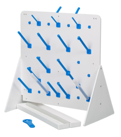 Laboreszköz szárító, falra akasztható, "D" kivitelben