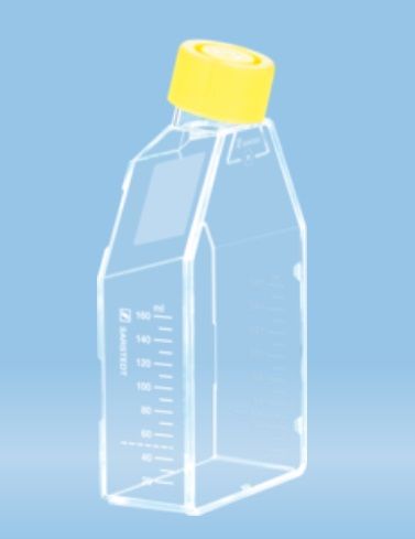 Tenyésztőedény, steril, adherens vagy szuszpenziós sejtekhez, szellőző, szűrőbetétes kupakkal