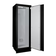 Biztonsági szekrény lítium akkumulátorok tárolásához és töltéséhez, fekete, 90 perces, 1 ajtós, polcok nélkül, 1950 x 635 x 620 mm