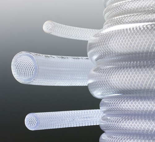 PVC cső erősített, áttetsző