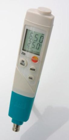 TESTO 206 type pocket pH3 meter with replaceable probe