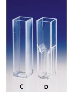 Egyszer használatos spektrofotométer küvetták standard vagy UV/VIS típusban
