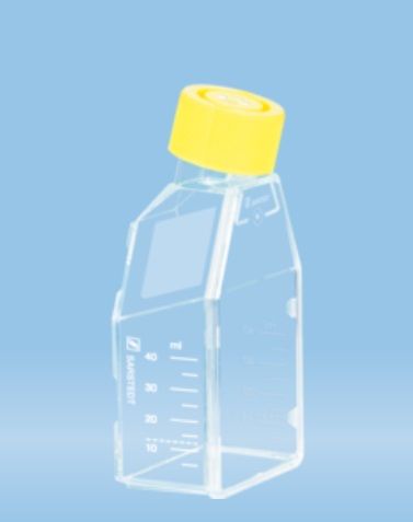 Tenyésztőedény, steril, adherens vagy szuszpenziós sejtekhez, szellőző, szűrőbetétes kupakkal