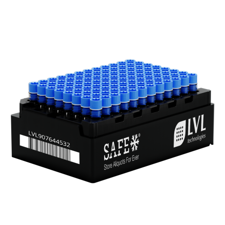 LI1000 tubes with screw cap in rack