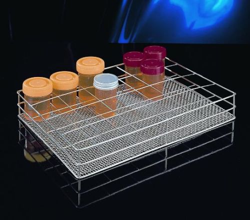 Állvány mintatartó edényekhez, dróthálós