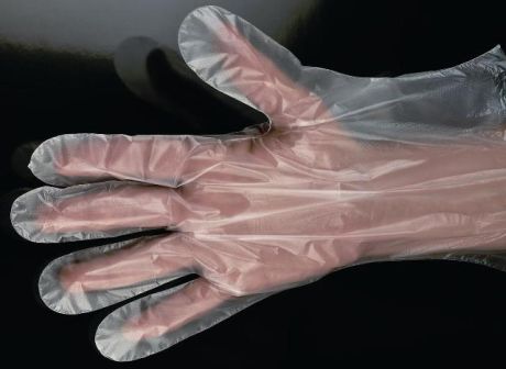 Polietilén (HDPE) fólia védõkesztyű