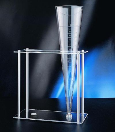 Imhoff – szedimentációs kehely, beosztásos, leeresztõ nyílással