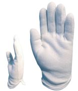 Pamut kesztyű csúszásgátlóval, fehér, 10-es méret, 1 pár
