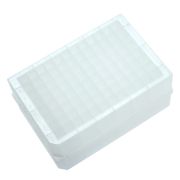 96 helyes mély üregű plate, kezeletlen, 1 ml, PP, kerek lyuk, V - alj, steril,  25 db / csomag