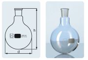 Round bottom flask with standard ground joint, without stopper, 250 ml, NS 24/29